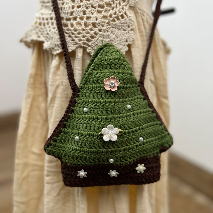 Hand-crocheted Christmas Bag Props