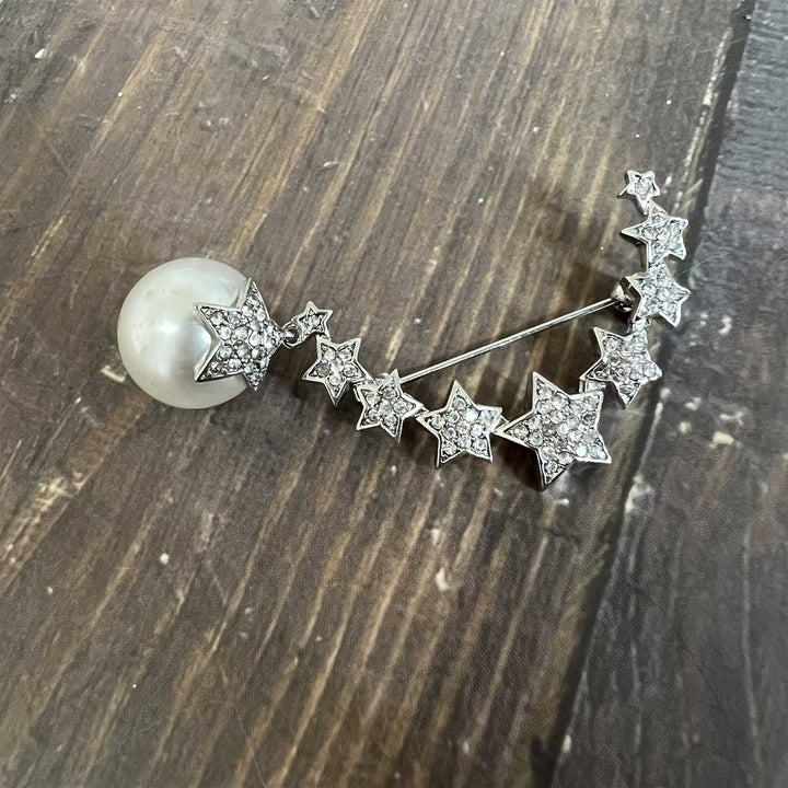 Rhinestone & Pearl Brooches