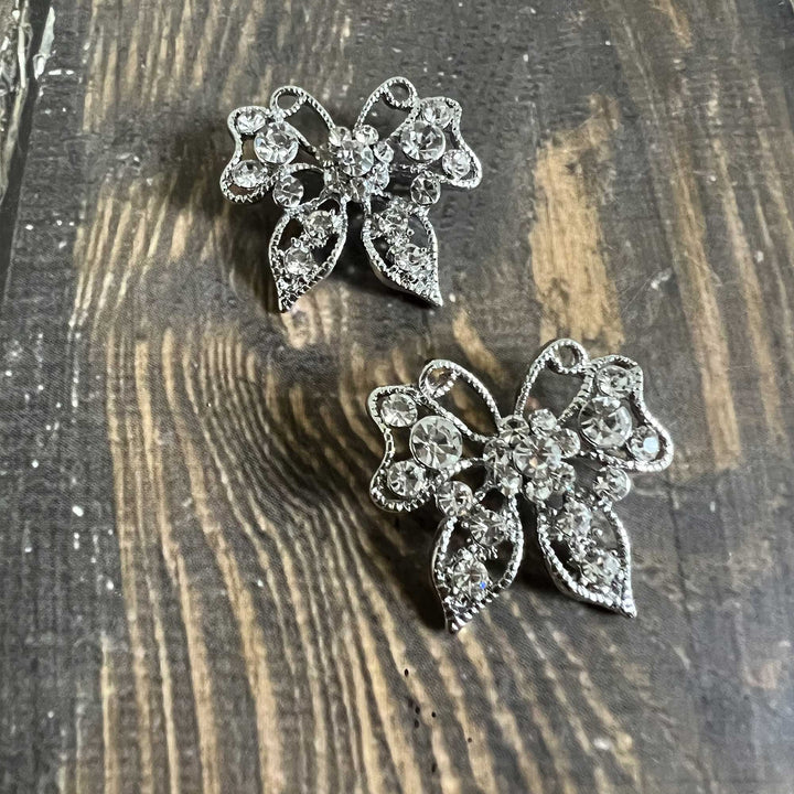 Butterfly Rhinestone Buttons