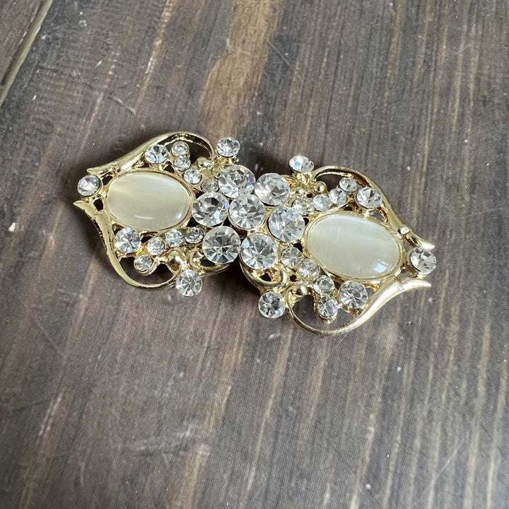 Rhinestone Jade Disk Buttons