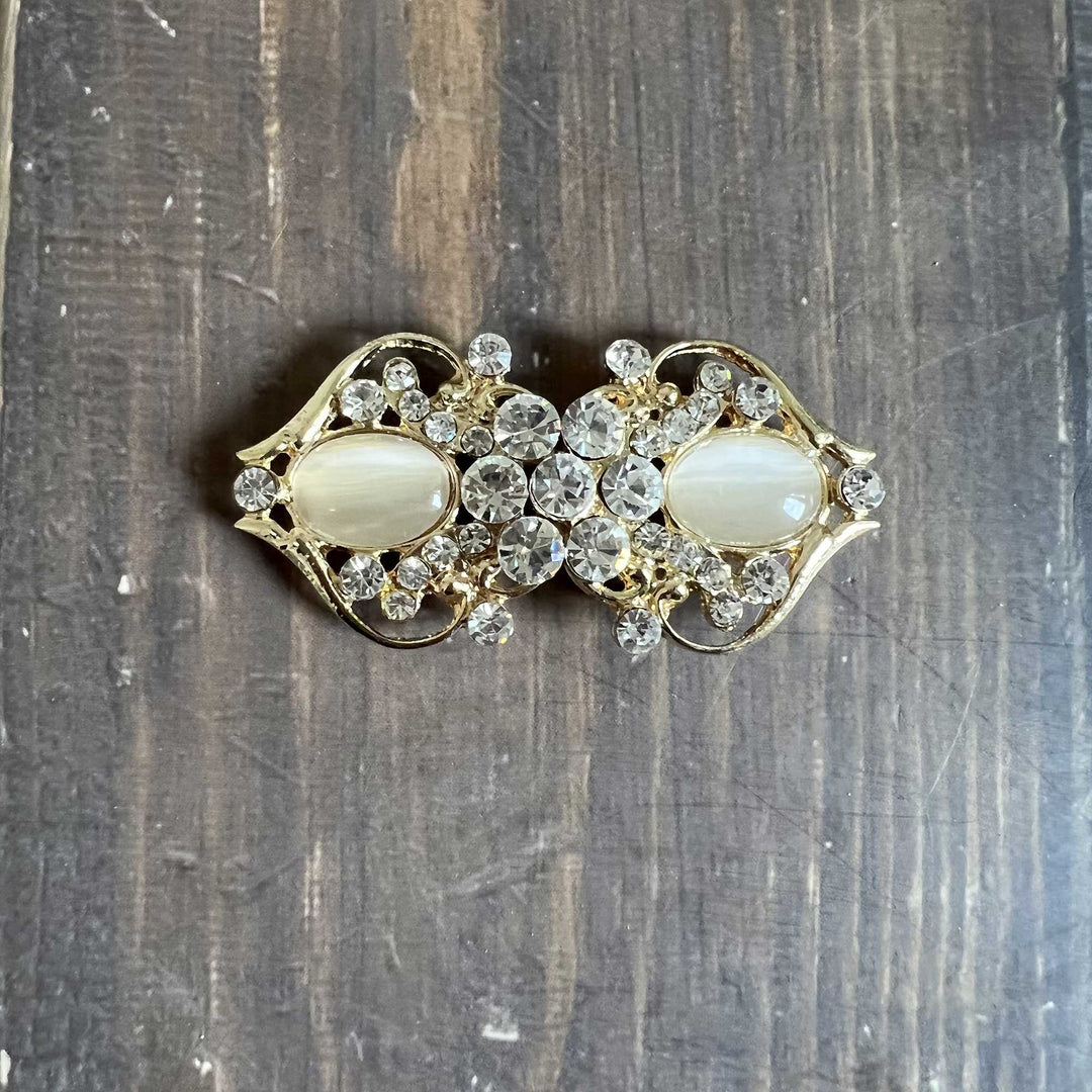 Rhinestone Jade Disk Buttons