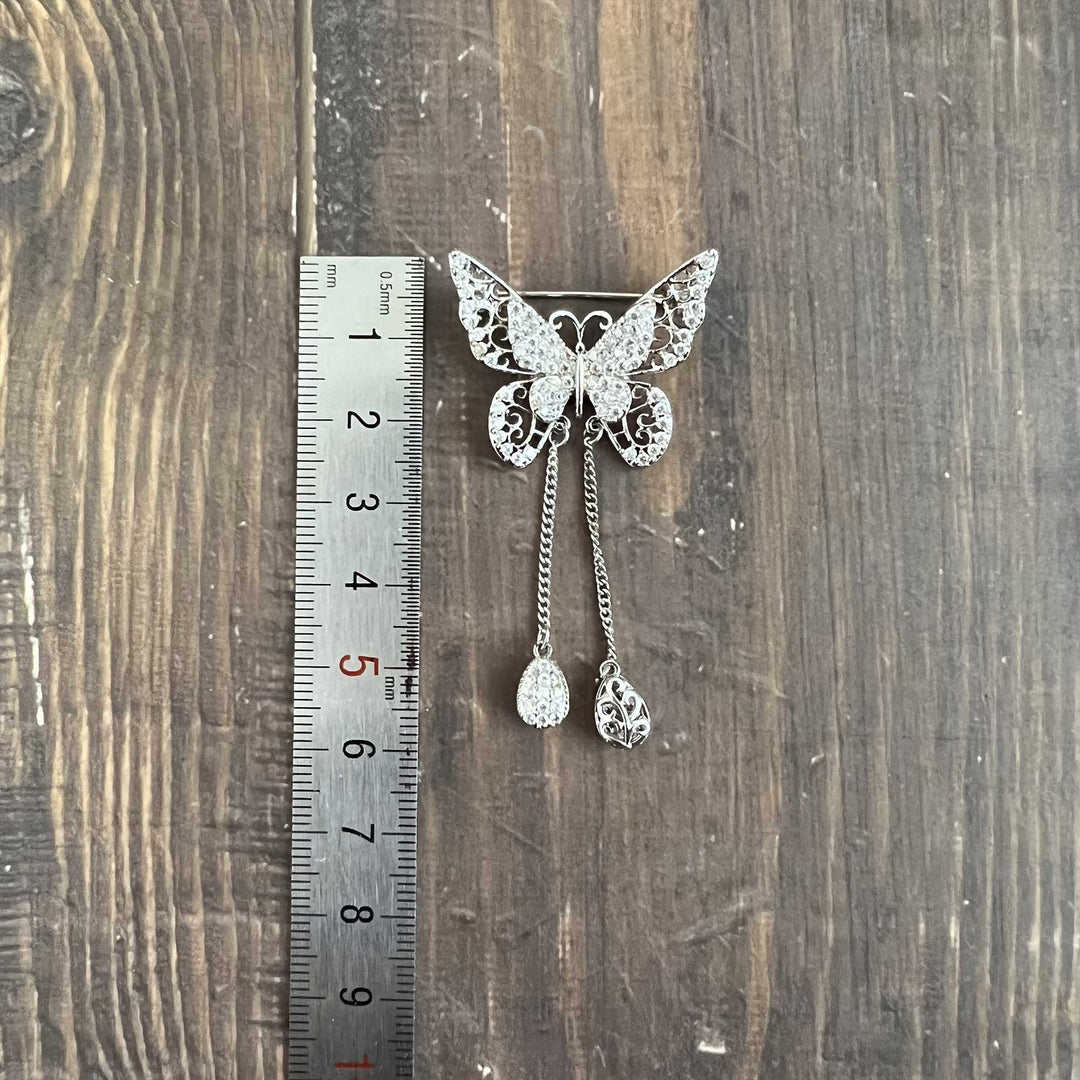 Rhinestone Butterfly Brooches