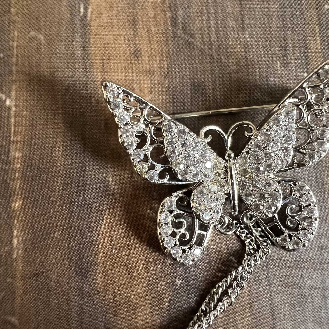 Rhinestone Butterfly Brooches