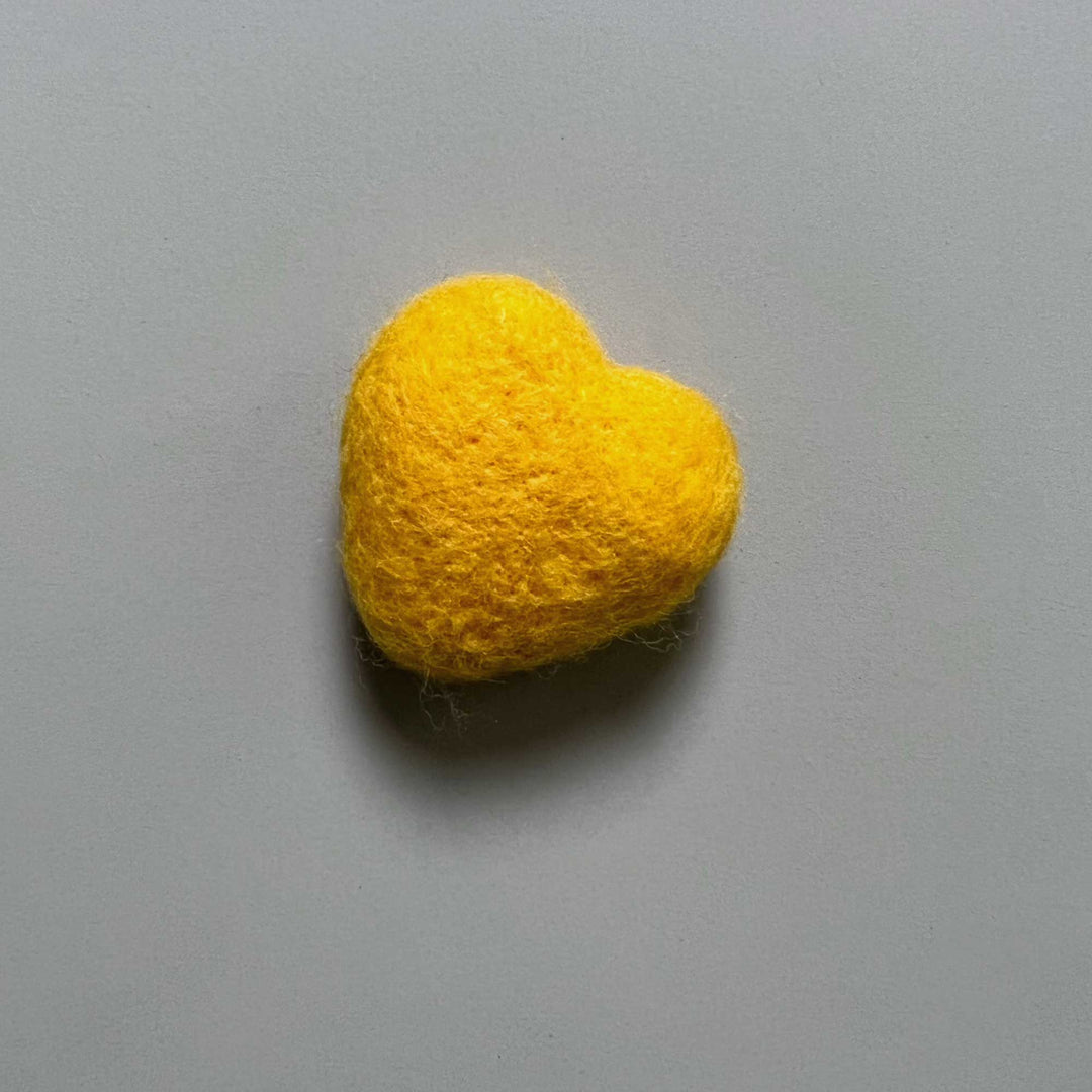 7pcs/lot Handmade Wool Felt Heart Shape Accessories