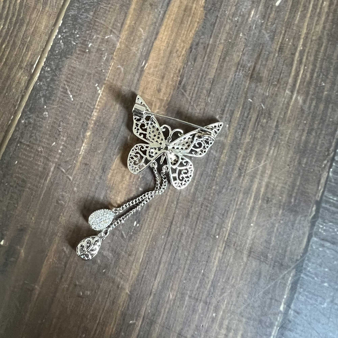 Rhinestone Butterfly Brooches