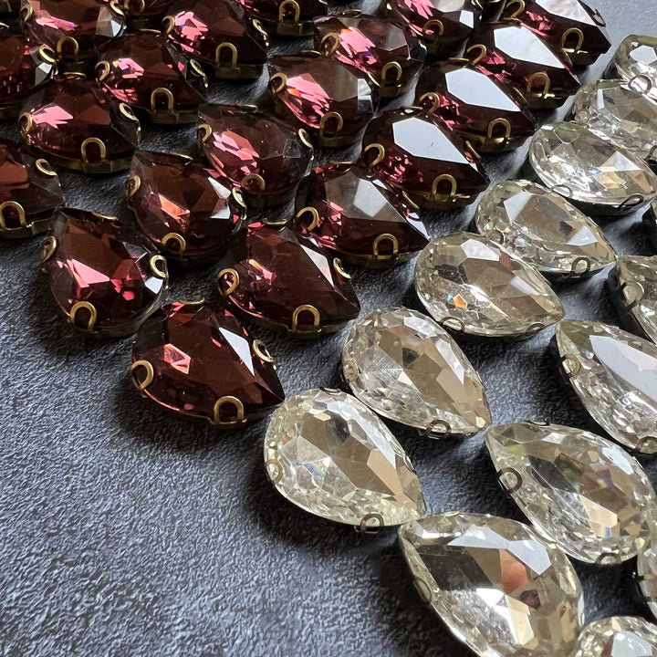 Waterdrop Shape Embellished Buttons