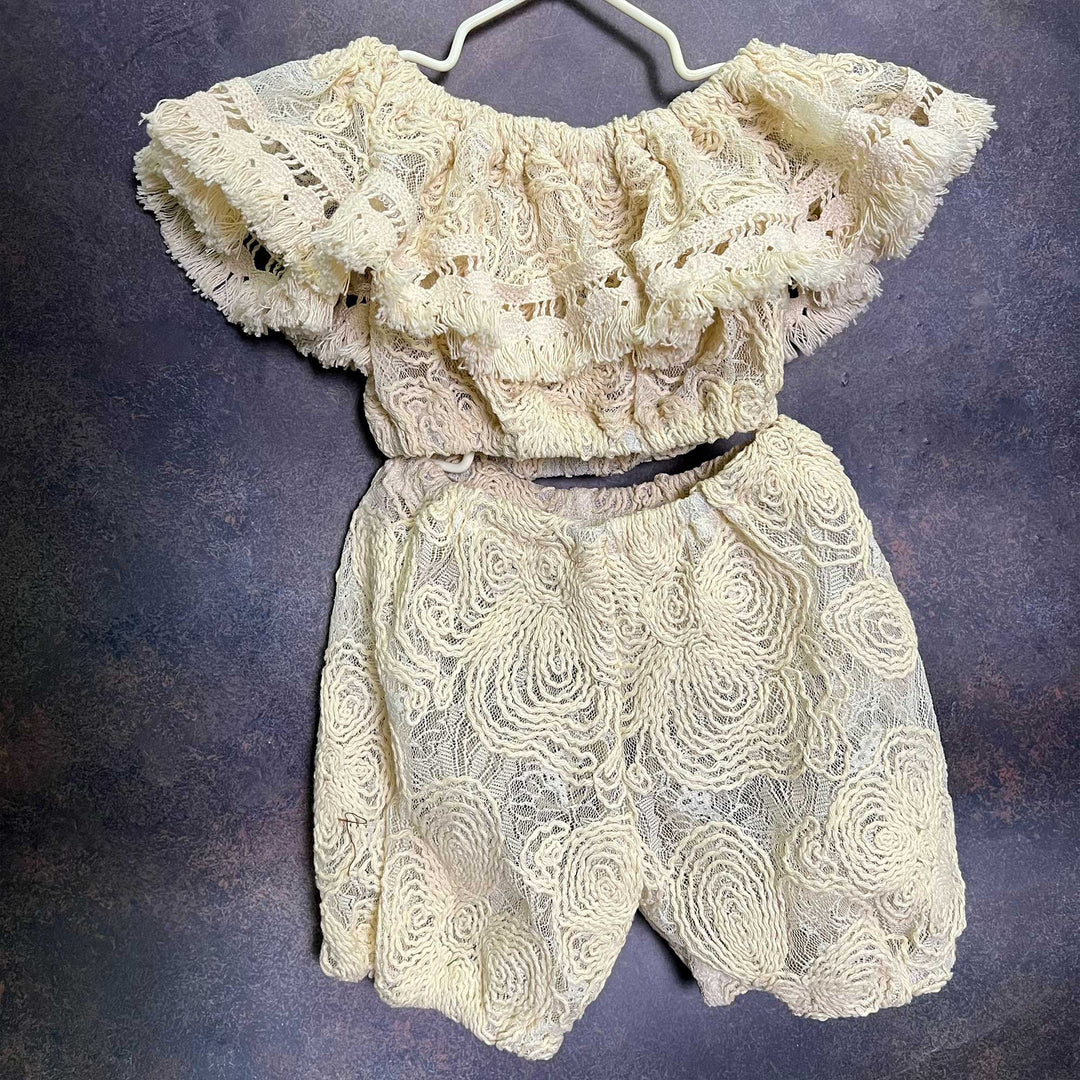 Lace Cloud Pattern Newborn 2Pcs Set