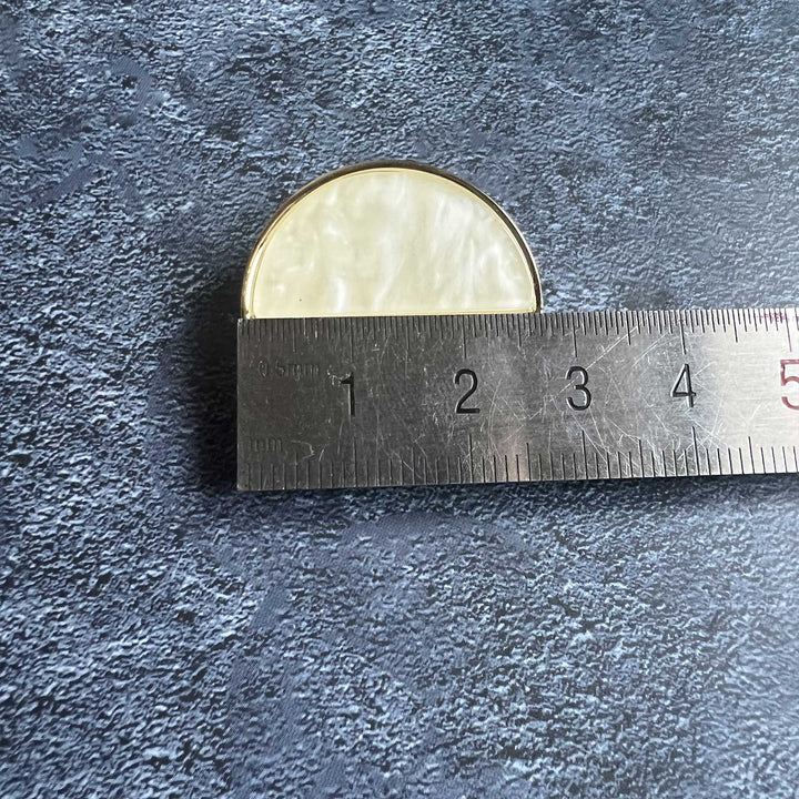 Gold & White Round Buttons