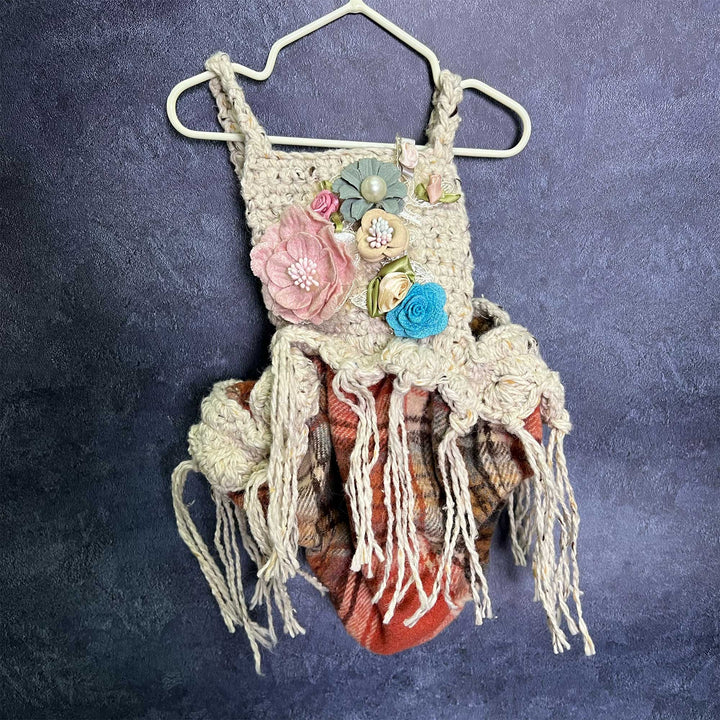 Newborn Cami Romper with Plaid Bloomer