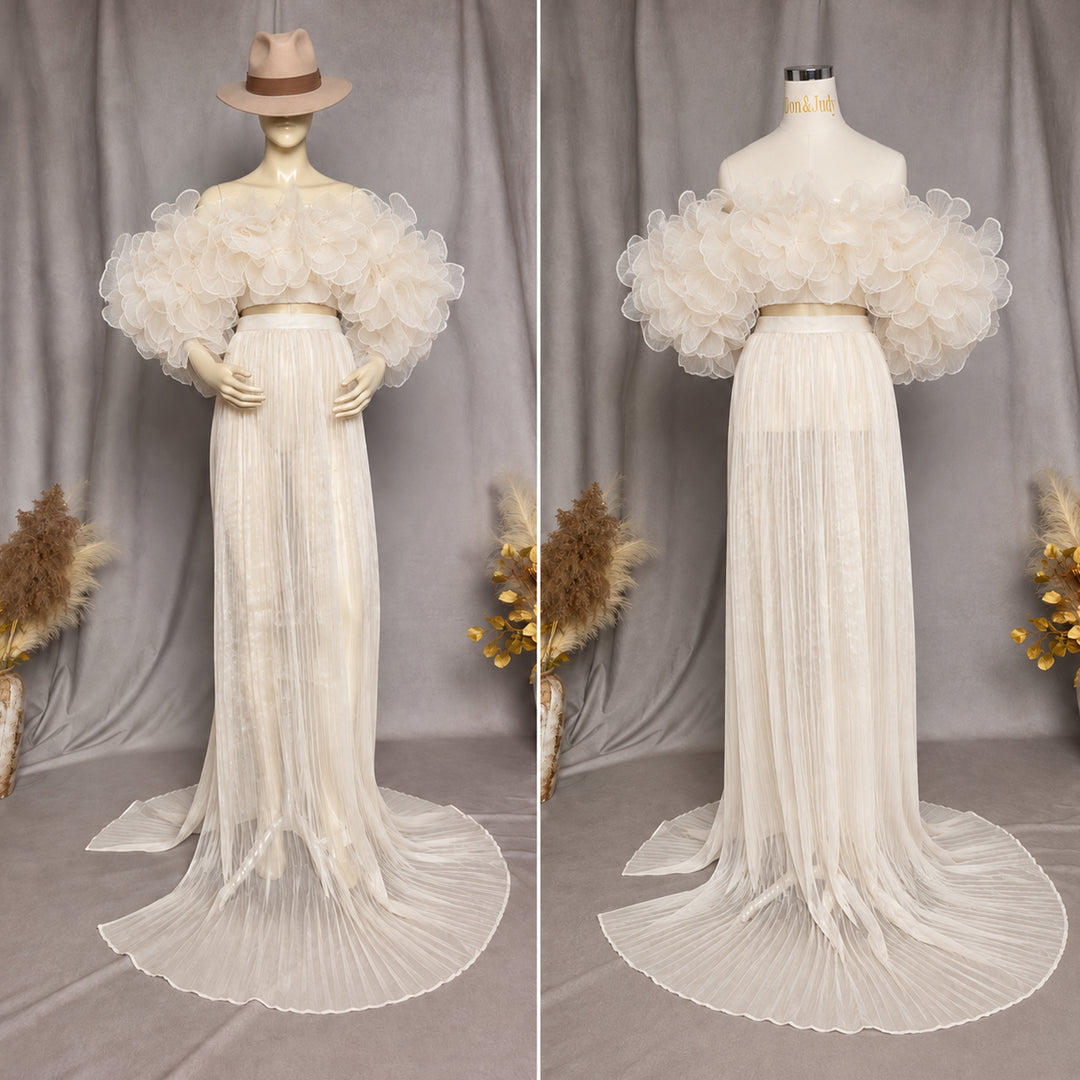 Laura Gown | Organza Two-Piece Set Maternity Photography Dress