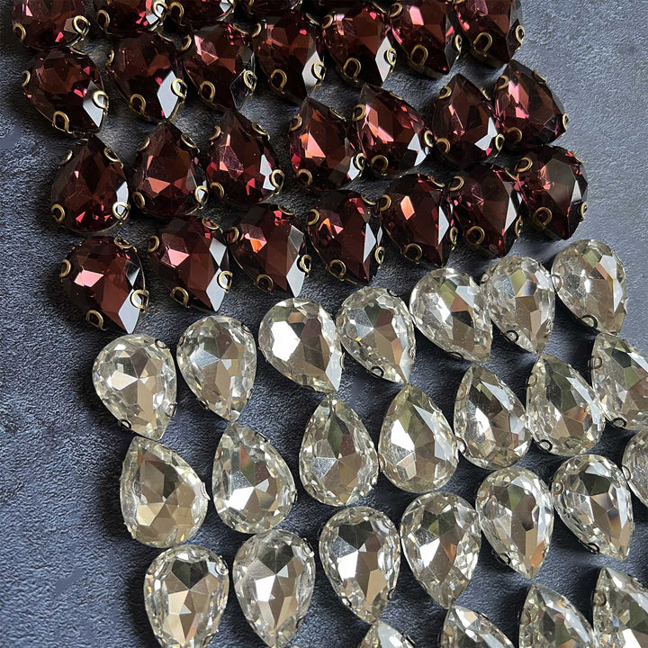 Waterdrop Shape Embellished Buttons