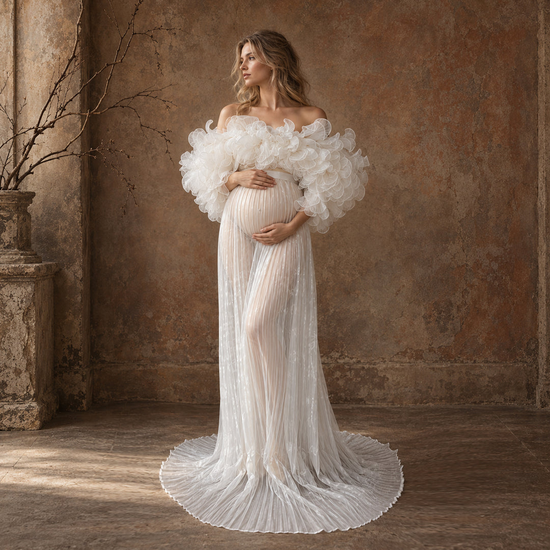 Laura Gown | Organza Two-Piece Set Maternity Photography Dress