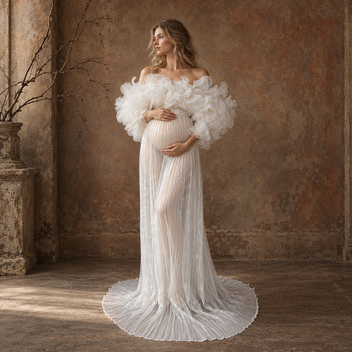 Laura Gown | Organza Two-Piece Set Maternity Photography Dress