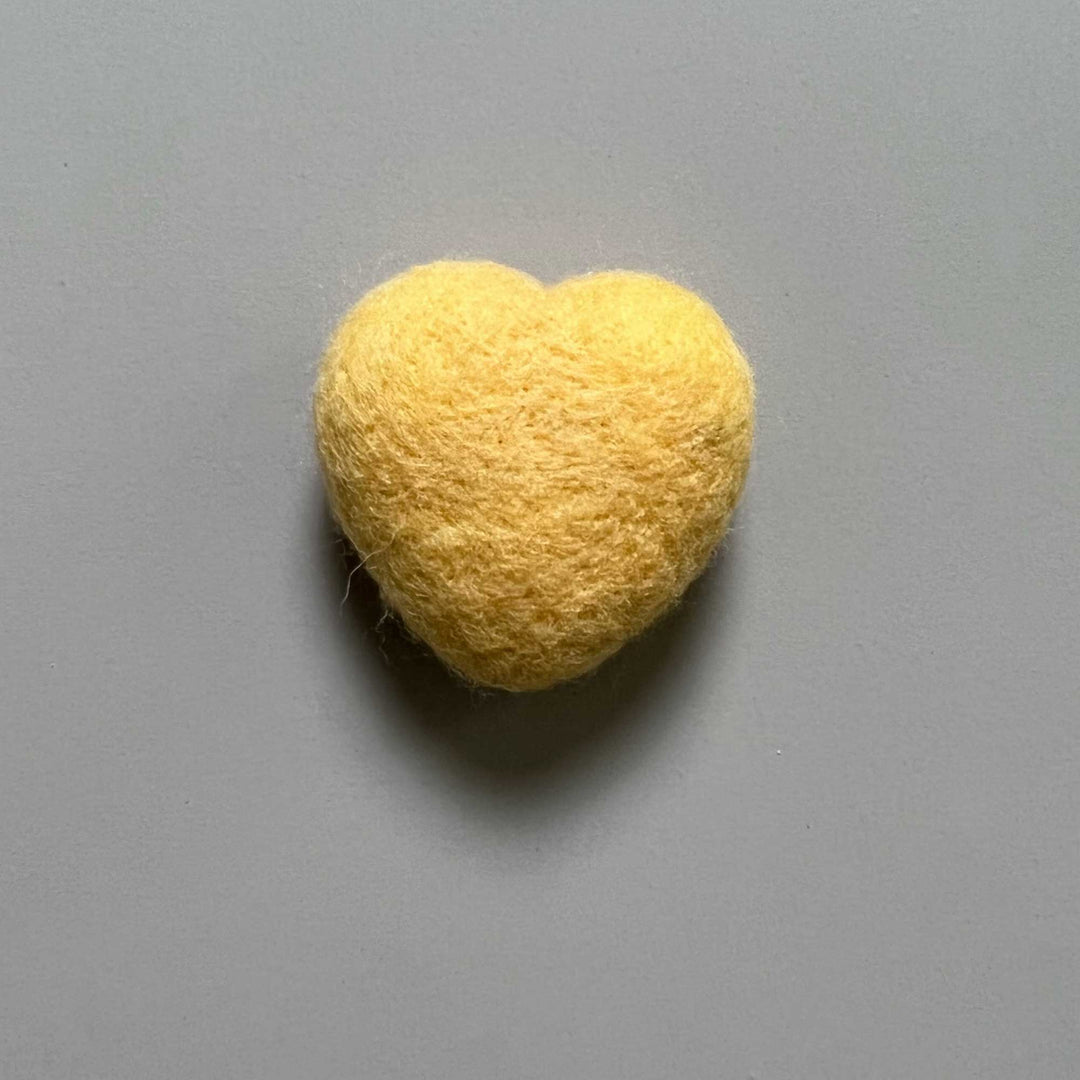 7pcs/lot Handmade Wool Felt Heart Shape Accessories