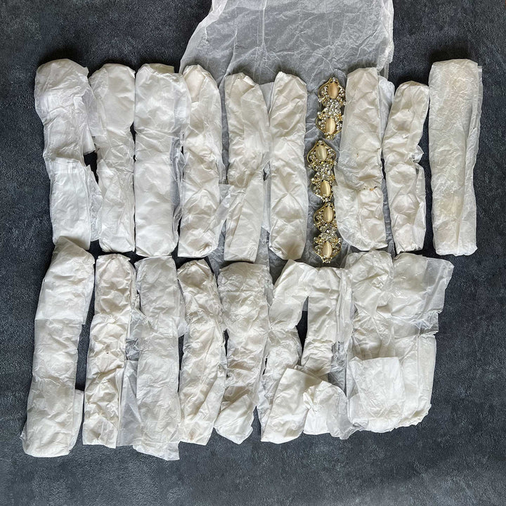 Rhinestone Jade Disk Buttons