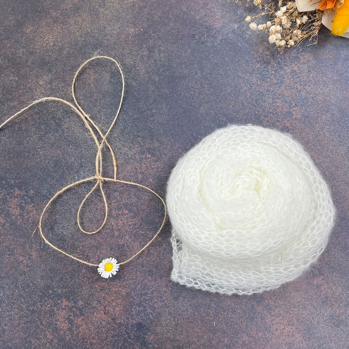 60x40cm Stretchy Wrap with Matched Headwear Set