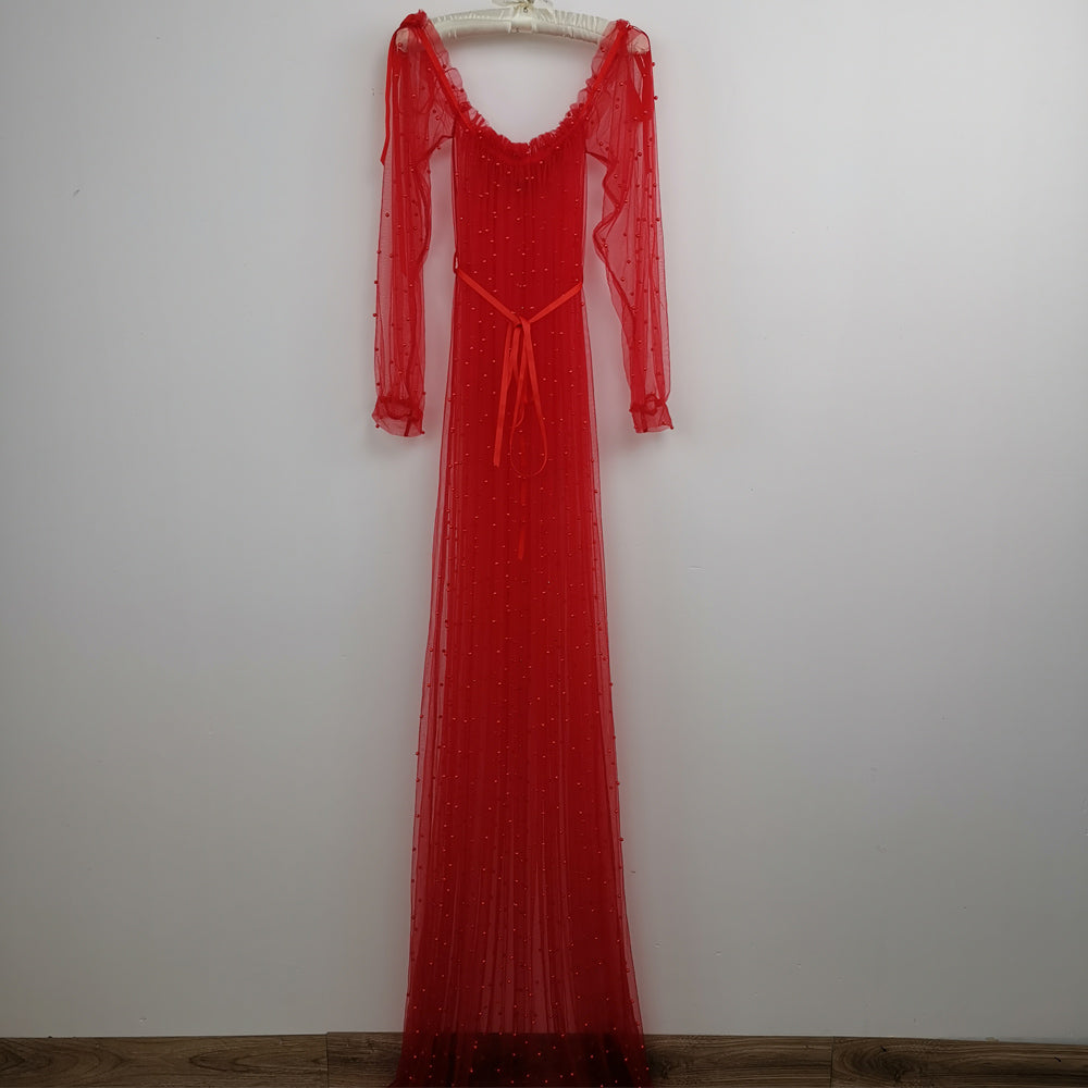 Dominic Pearls Tulle Gown