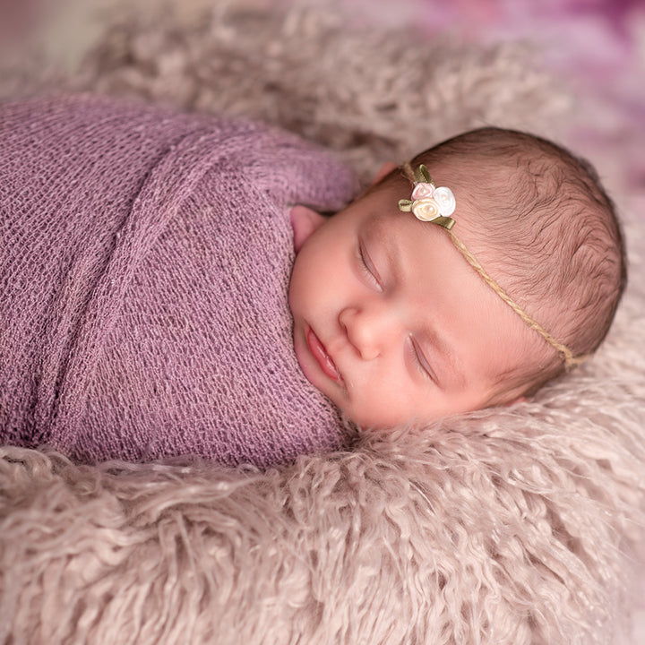 Faux Fur Basket Fillers Soft Long Pile Mongolia Blanket Newborn Photography Props Diameter=60cm - Don&Judy Newborn&Maternity photography props