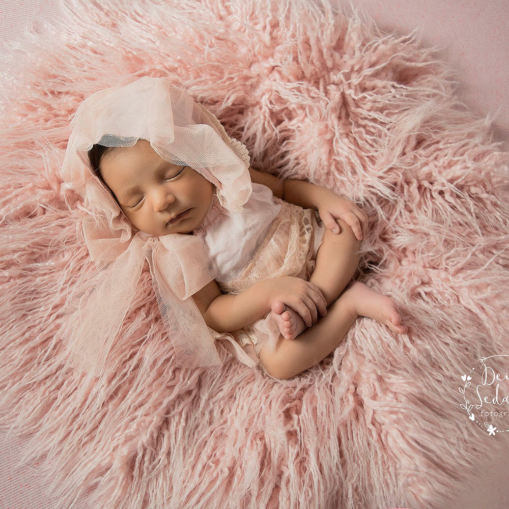 60CM Round faux fur Blanket
