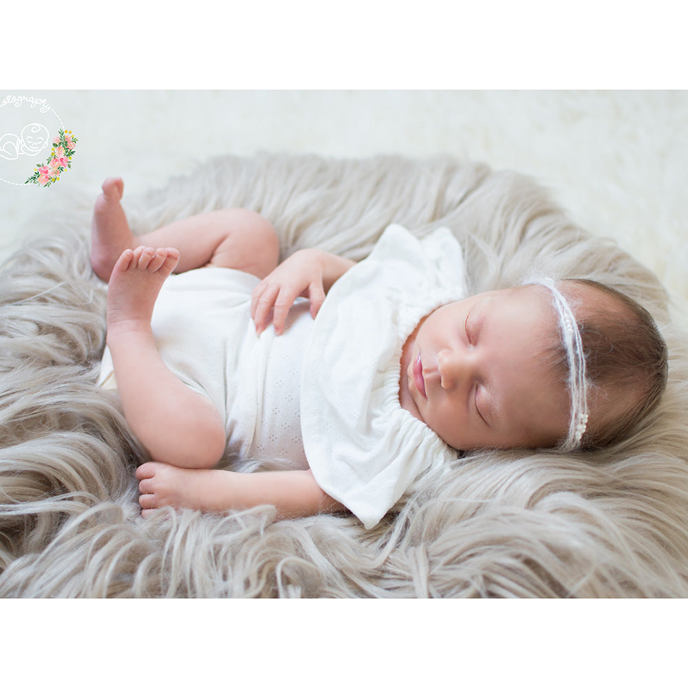 D&J Newborn Baby Rompers Lotus leaf Sleeve Infant Rompers Stretch Baby Rompers Newborn Photo Props - Don&Judy Newborn&Maternity photography props
