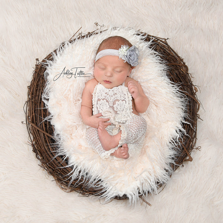60CM Round faux fur Blanket