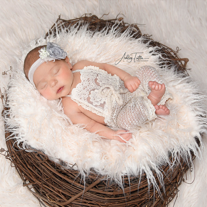 60CM Round faux fur Blanket